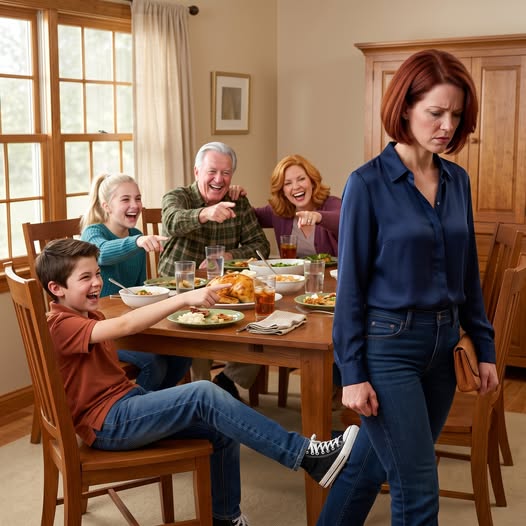 At Sunday Dinner, My Sister’s Kid ᴋɪᴄᴋᴇᴅ The Chair And Said, “SERVANTS DON’T SIT WITH US.” The Family Table Erupted In Laughter. I Left Without A Sound. That Night, Sister Texted: “Finally Gone.” I Replied, “Like Your Inheritance?” By Dawn, The Eviction Notice Arrived…