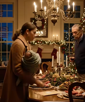 “Christmas may be a little complicated tonight,” my mom said, glancing at the nine-month-old in my arms. My dad gave a thin smile. “Maybe keep this one simple.” I looked at both of them and said, “Then maybe it’s time for me to step back from carrying so much around here.” A few people exchanged small, polite laughs—until I placed one quiet little envelope on the table.